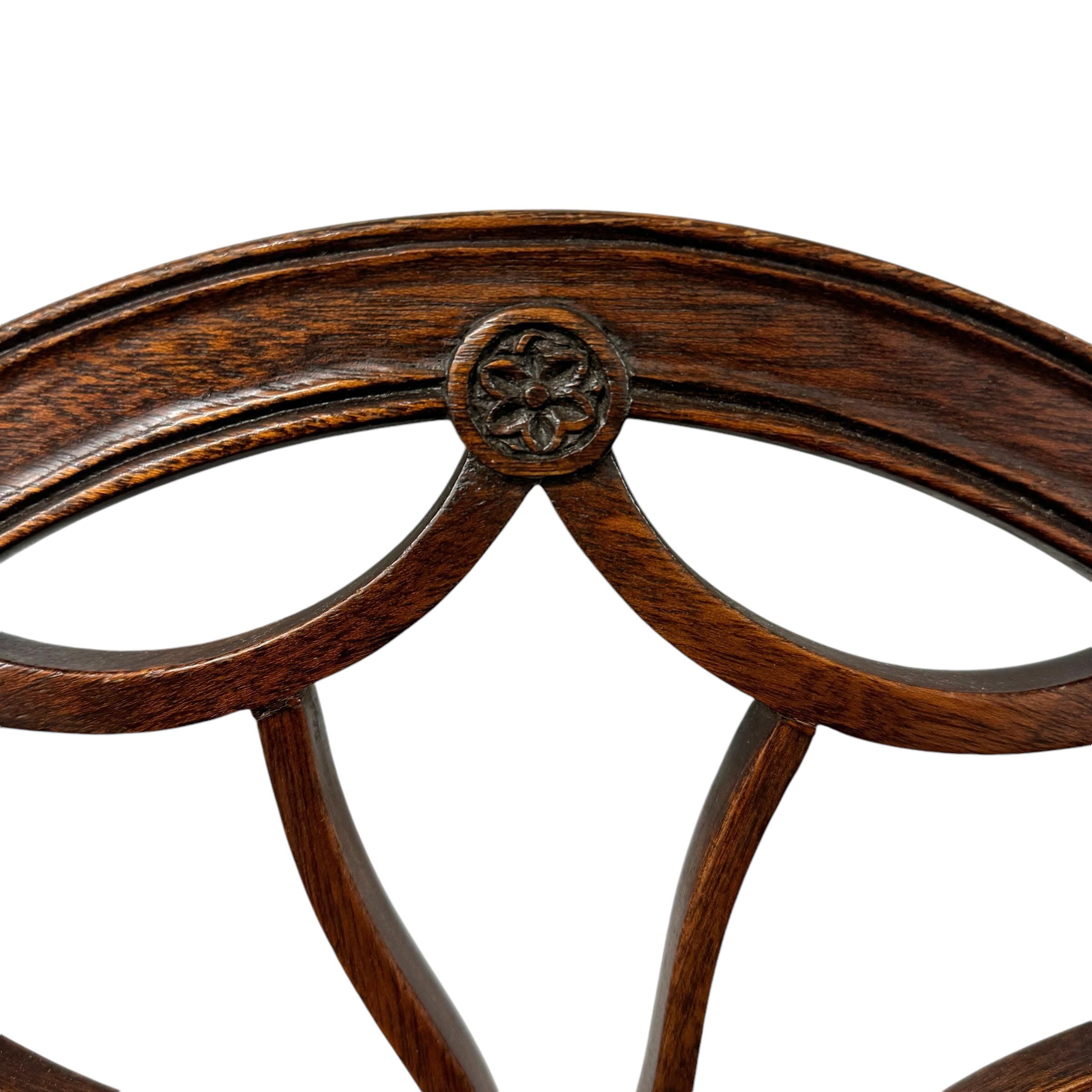Pair of 19th Century Hepplewhite Style Spiderweb Back Chairs 6