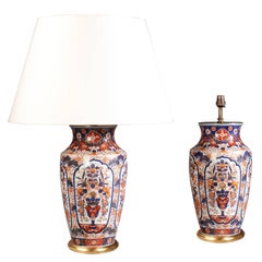 Pair of 19th Century Imari Vases as Lamps