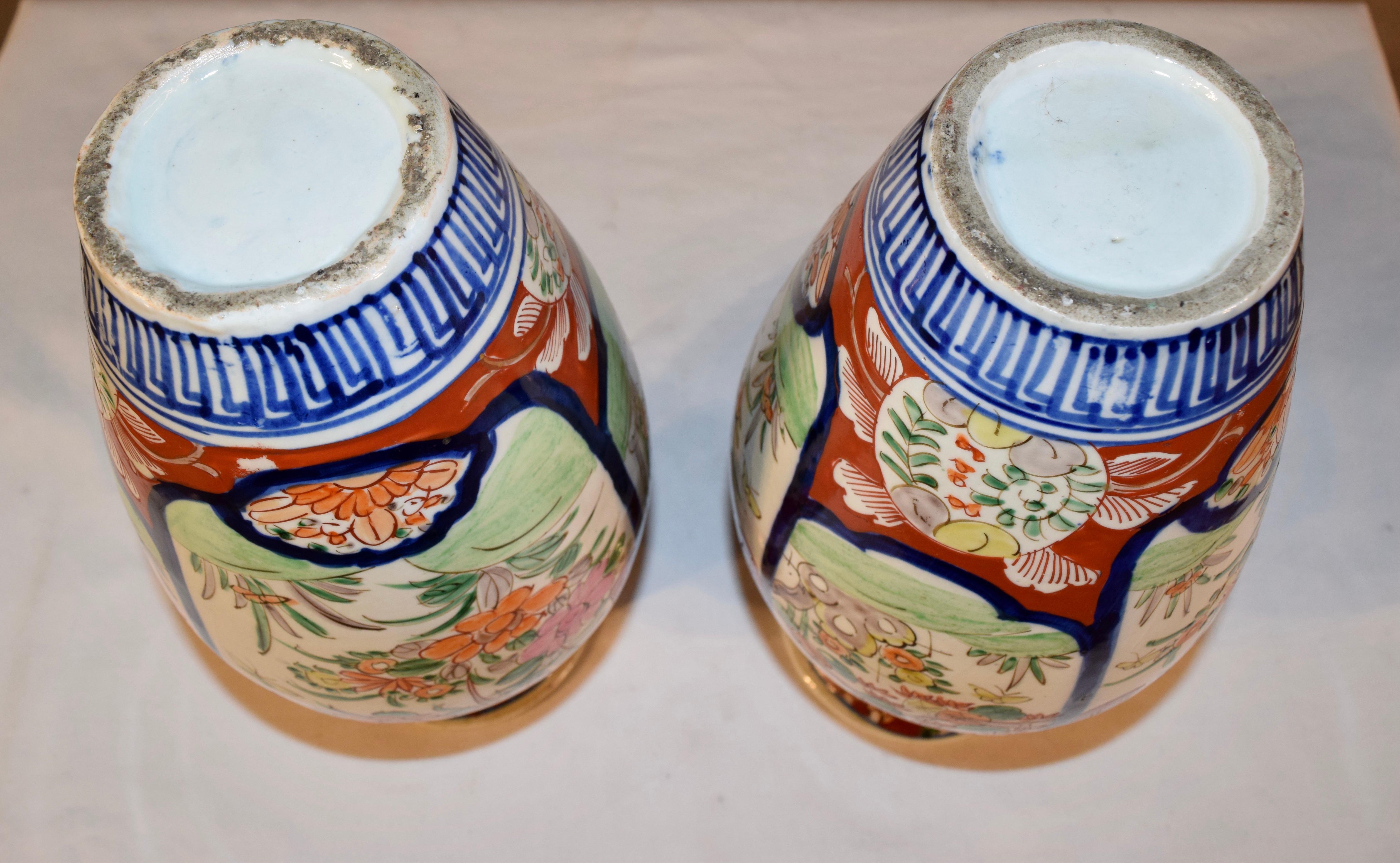 Pair of 19th Century Imari Vases 2