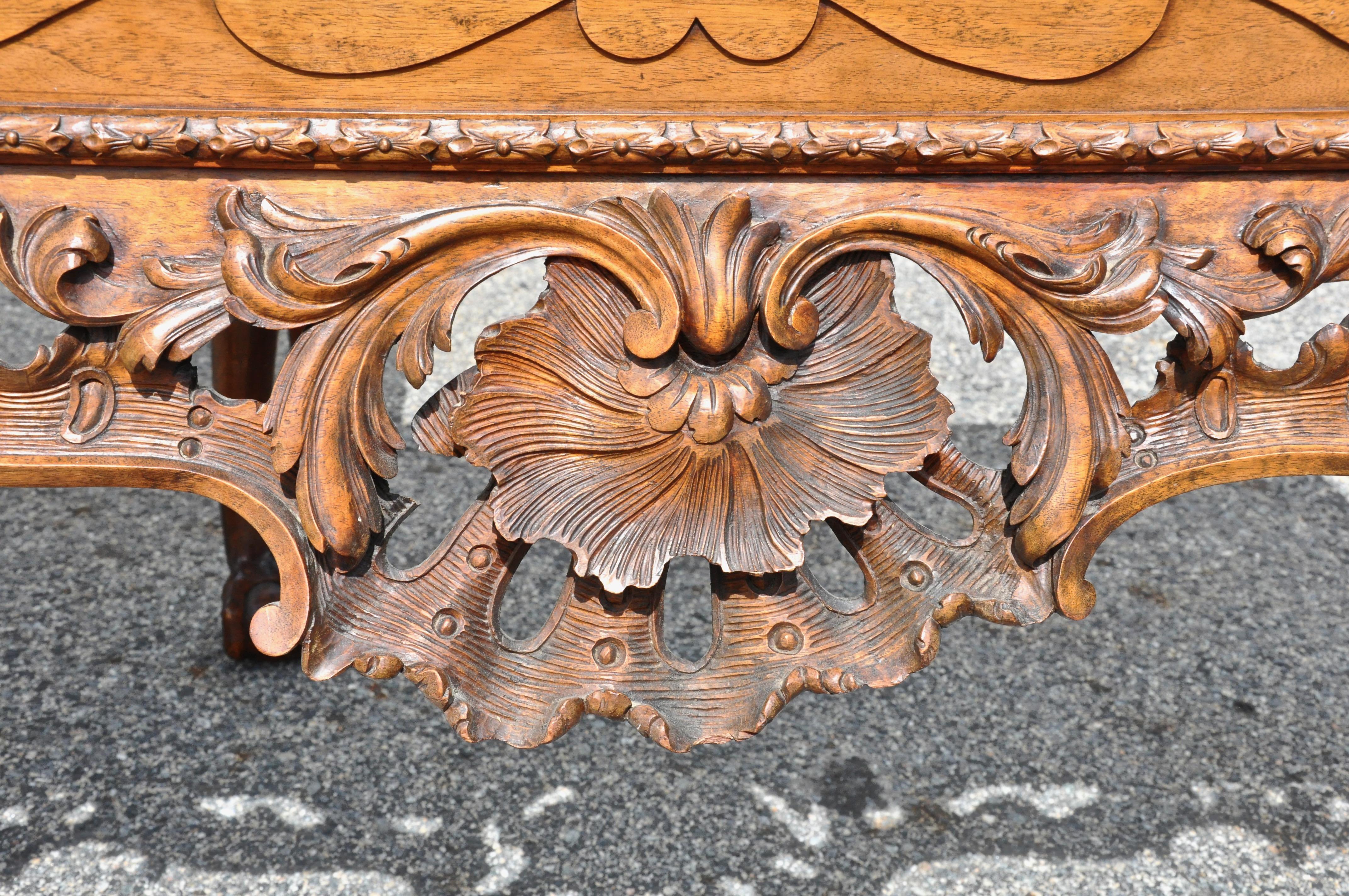 Marble Pair of 19th Century Irish Georgian Walnut Console Tables