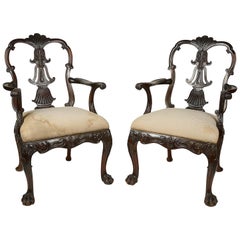 Pair of 19th Century Irish Influenced Armchairs