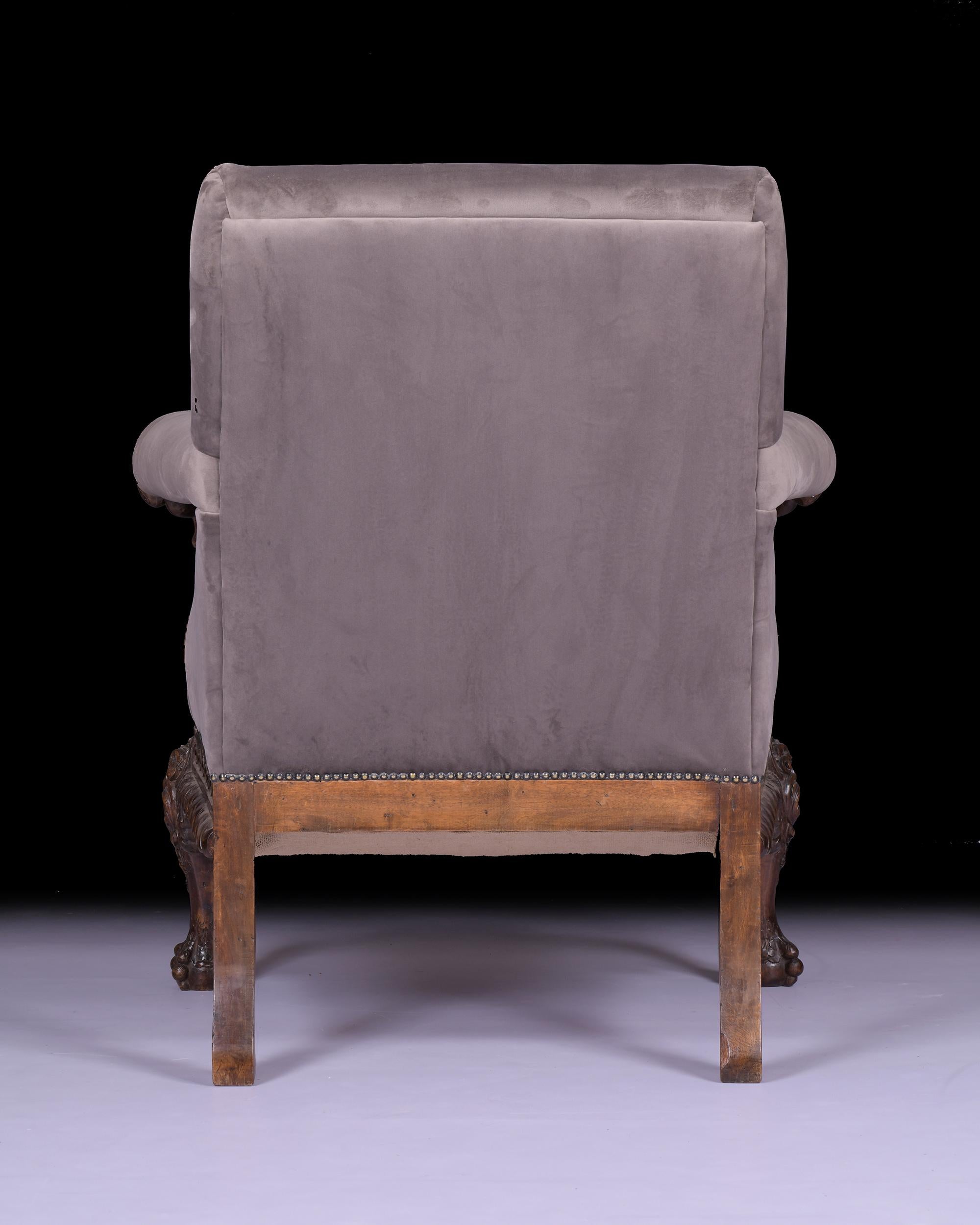 Acajou Paire de fauteuils irlandais en acajou du XIXe siècle en vente