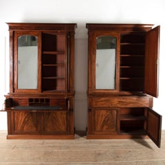 Pair of 19th Century Irish Mahogany Library Bookcases