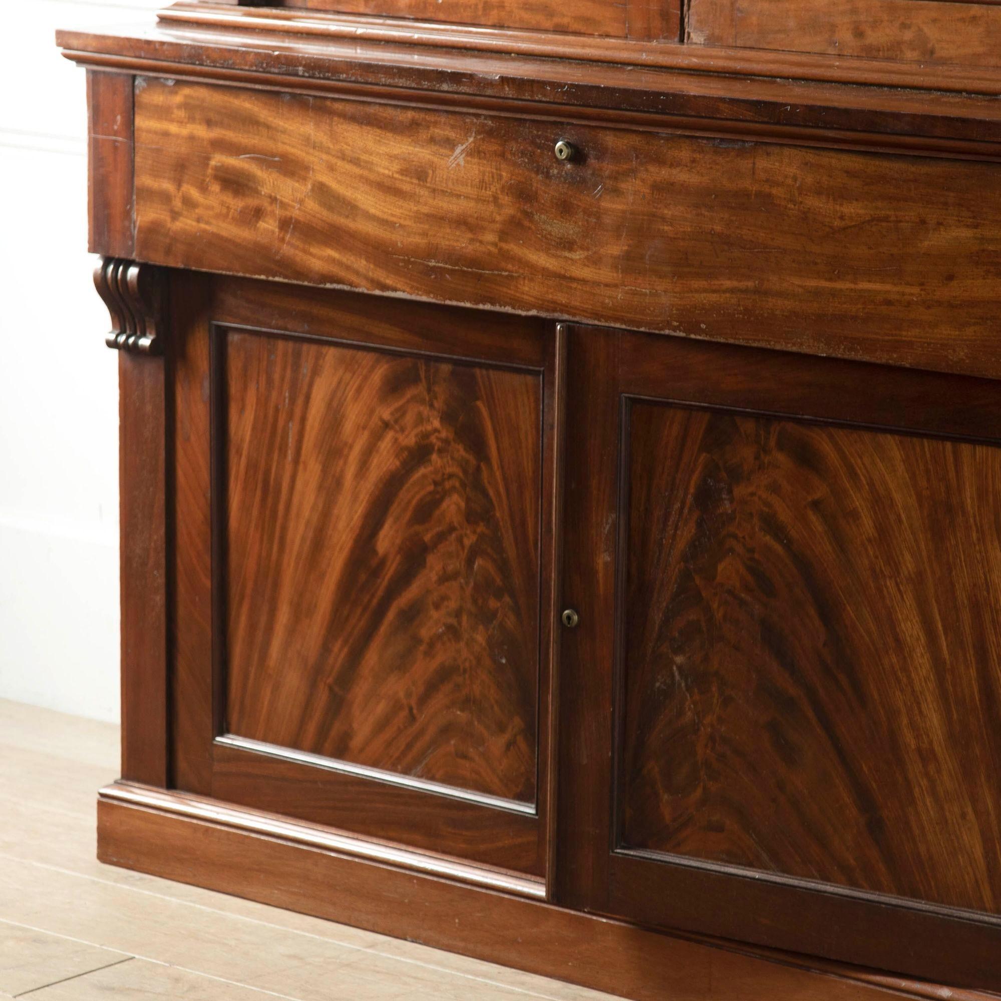 Pair of 19th Century Irish Mahogany Library Bookcases at 1stDibs