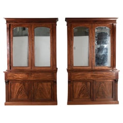 Pair of 19th Century Irish Mahogany Library Bookcases