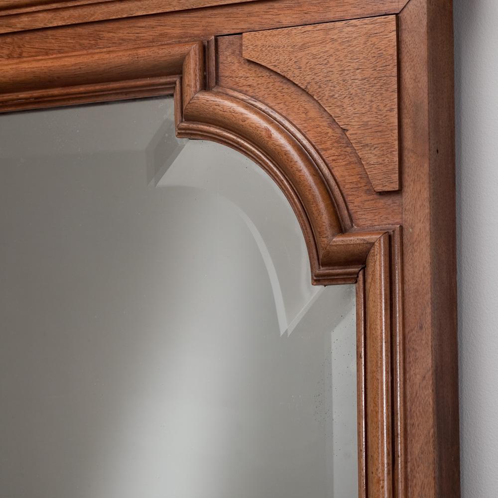 Northern Irish Pair of 19th Century Irish Neoclassical Carved Walnut Mirrors