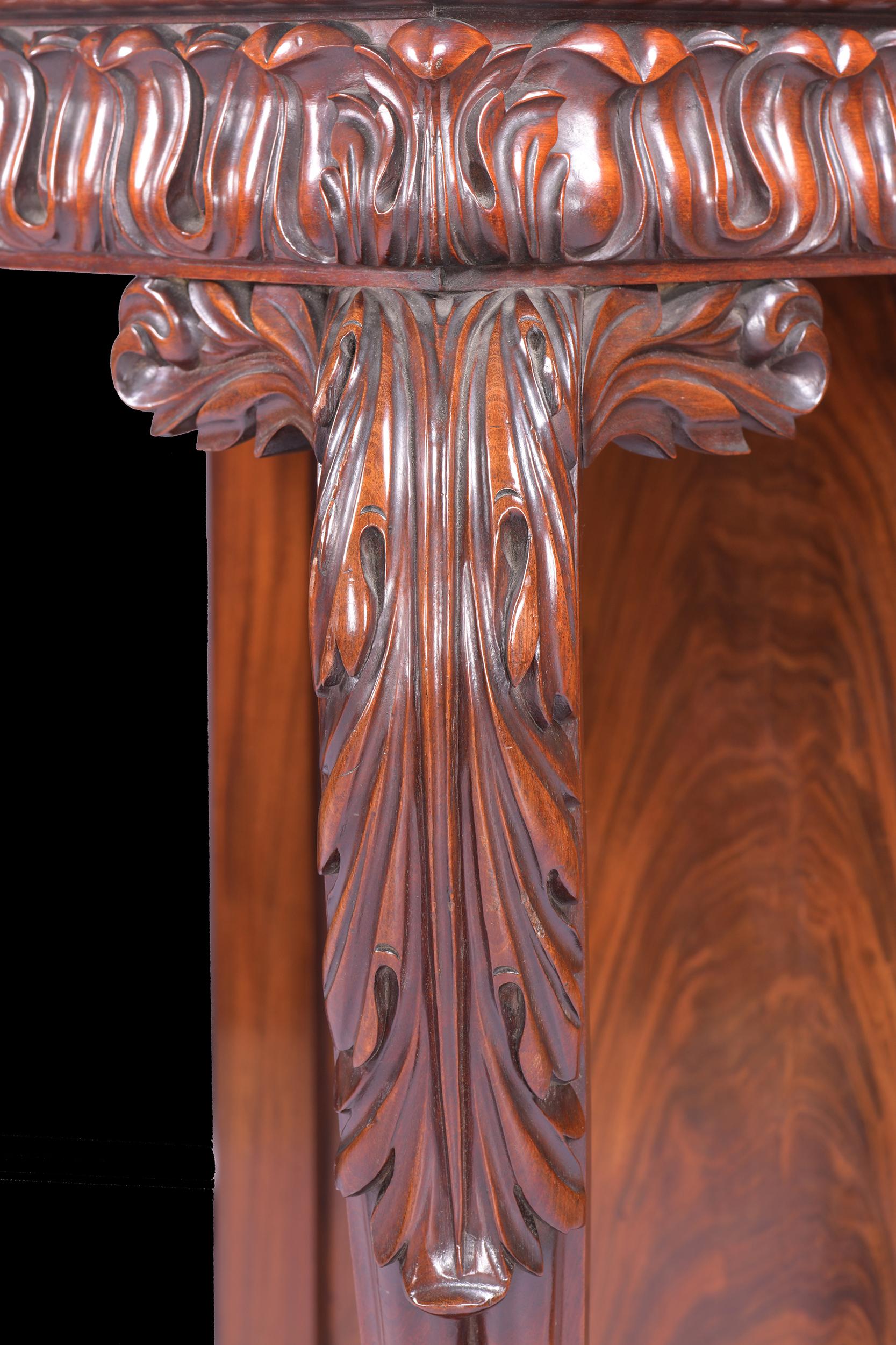 Pair of 19th Century Irish Regency Console Tables by Williams and Gibton, Dublin For Sale 5