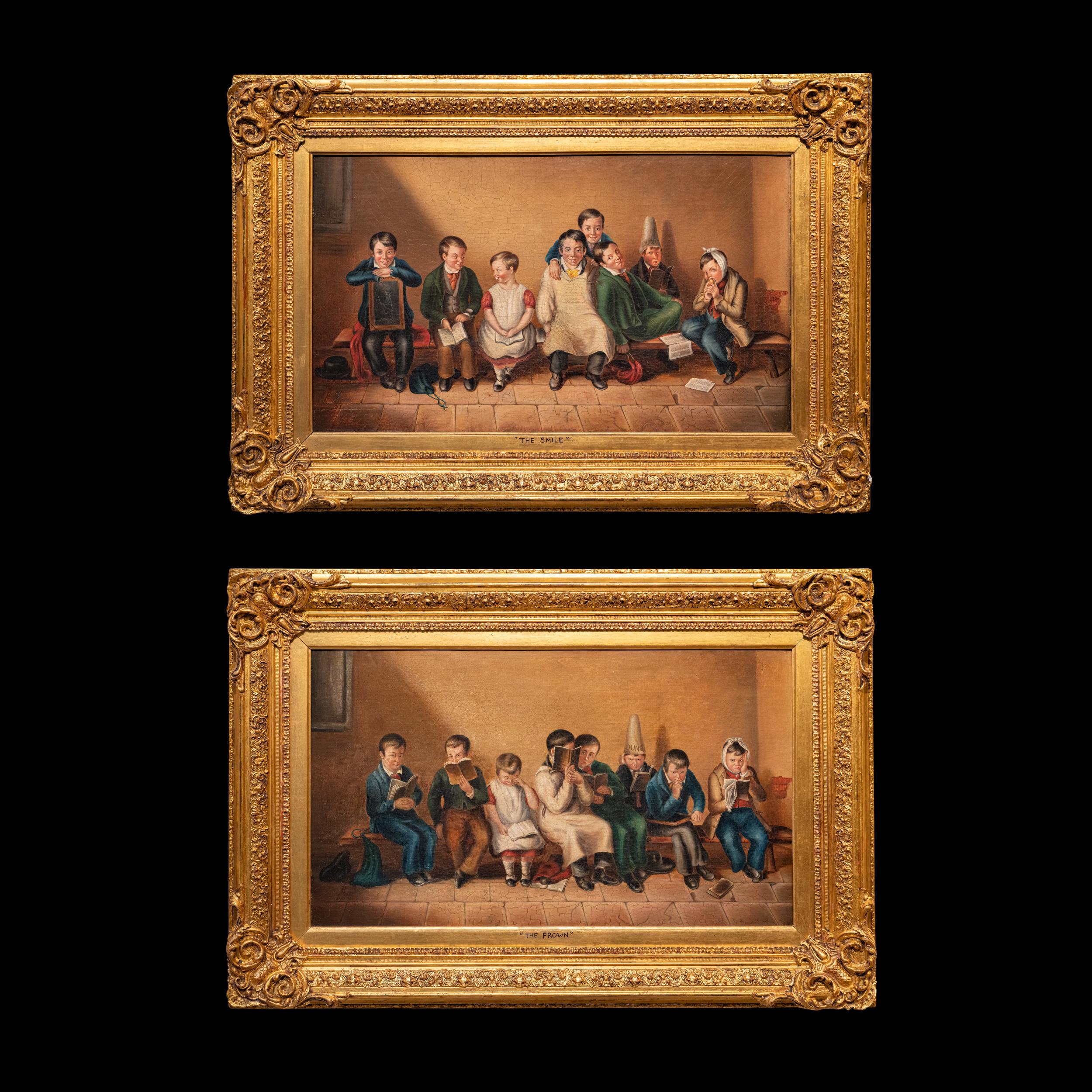 Pair Of 19th Century Irish School Paintings Of Irish School Dramatic Scenes 1