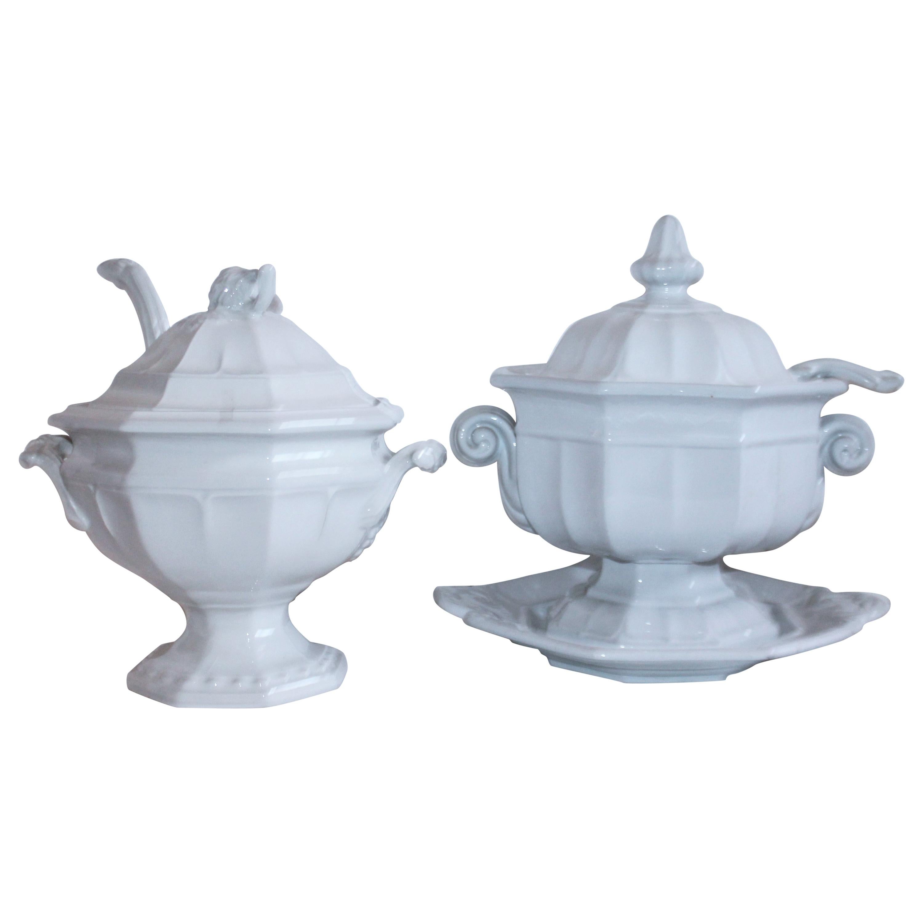 Pair of 19th Century Ironstone Tureens For Sale