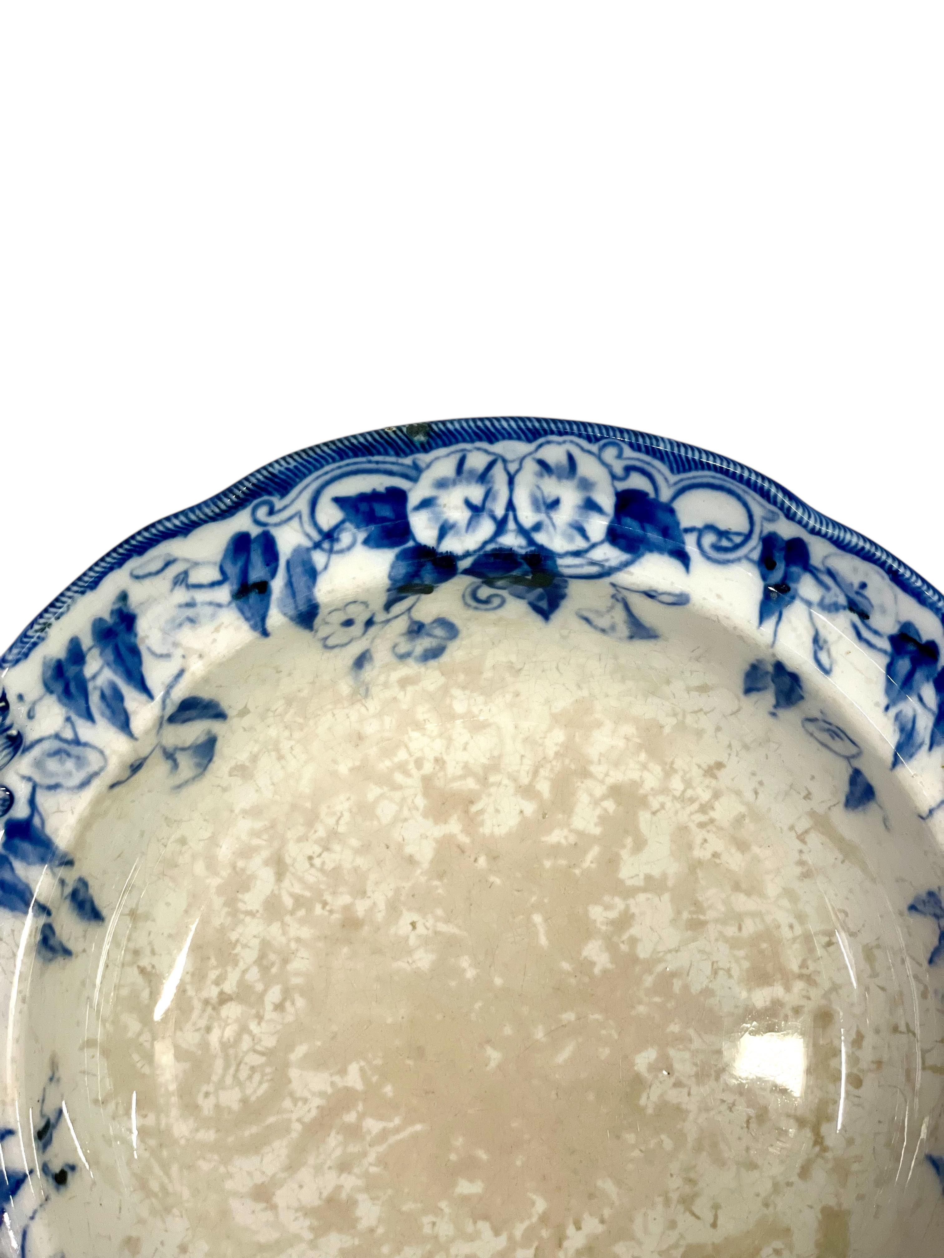 Pareja de compotiers de hierro blanco y azul del siglo XIX, de Creil et Montereau en venta 5