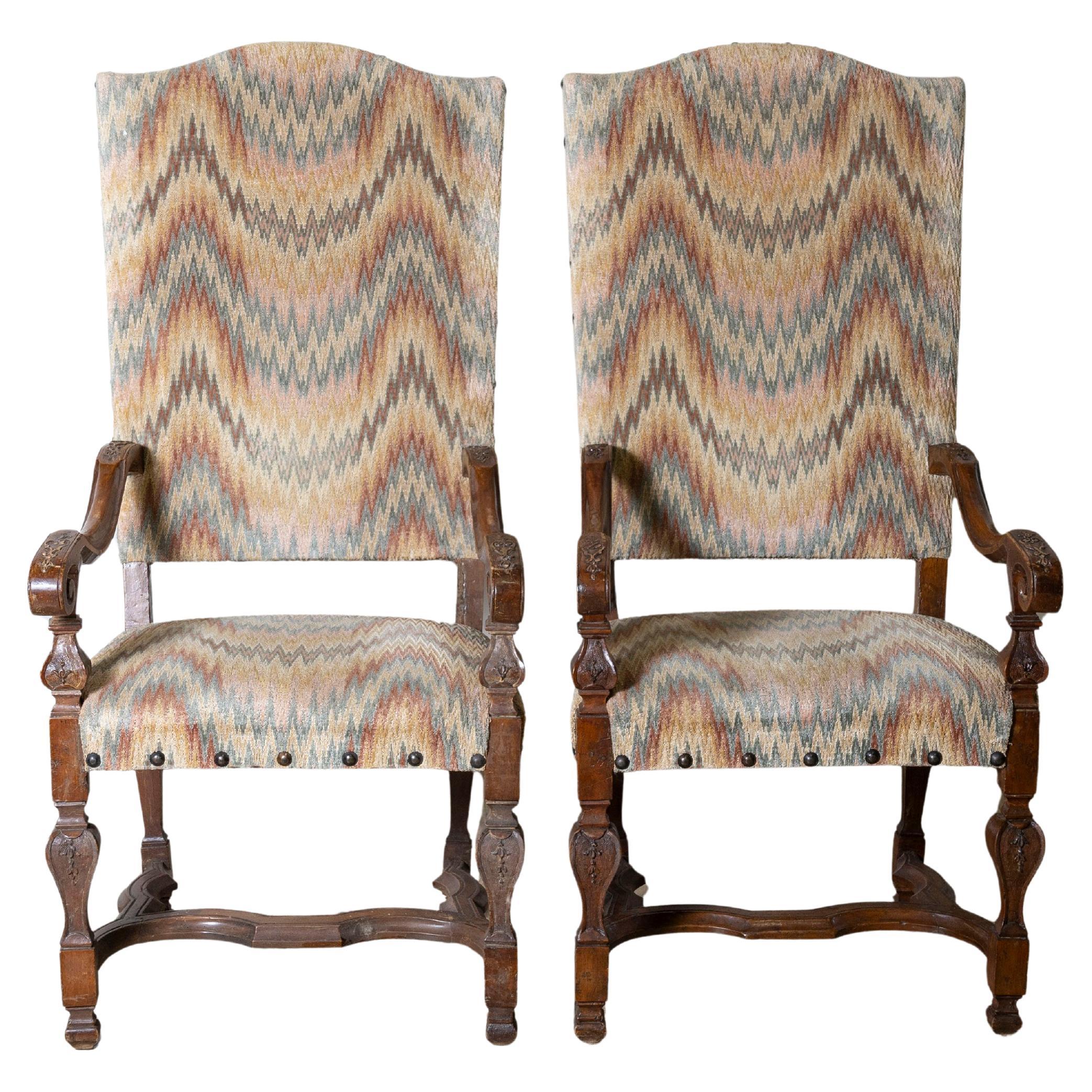 Paire de fauteuils italiens du 19ème siècle