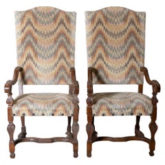 Antique Pair of 19th Century Italian Arm Chairs
