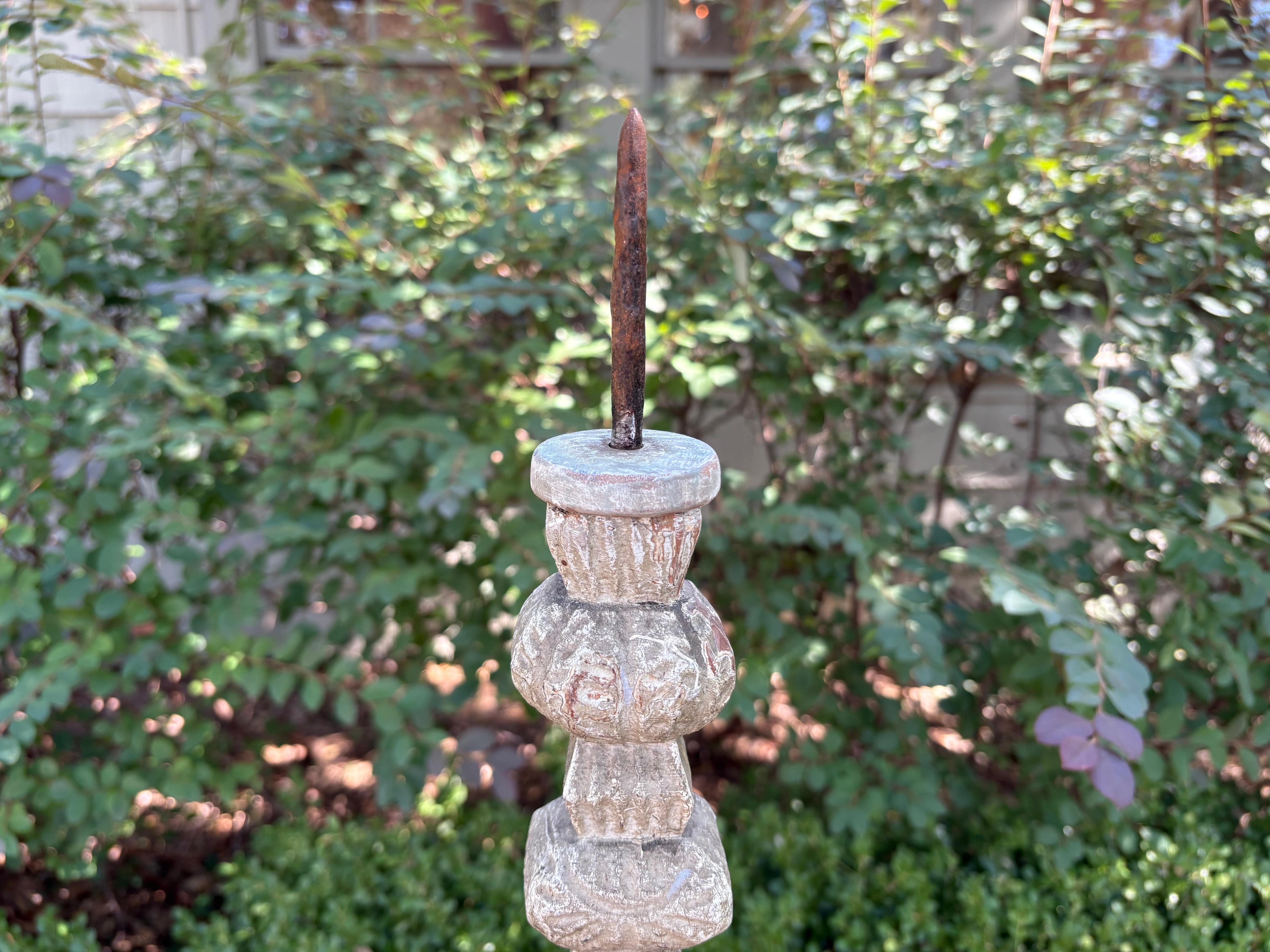 Pair Of 19th Century Italian Baroque Style Prickets For Sale 7