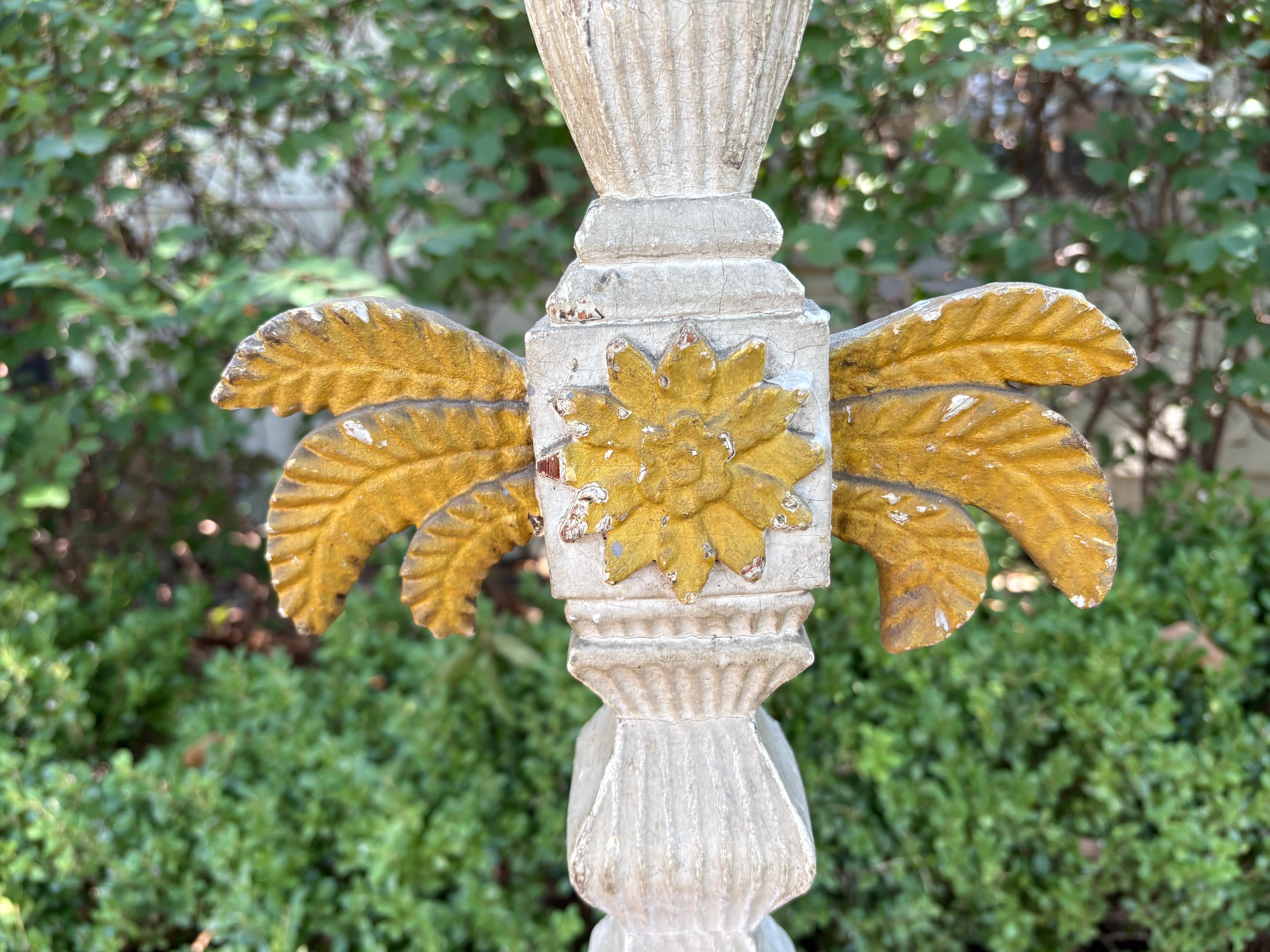 Iron Pair Of 19th Century Italian Baroque Style Prickets For Sale