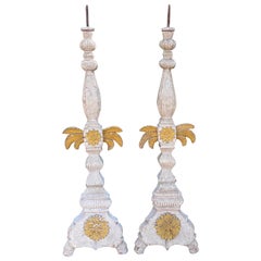 Pair Of 19th Century Italian Baroque Style Prickets