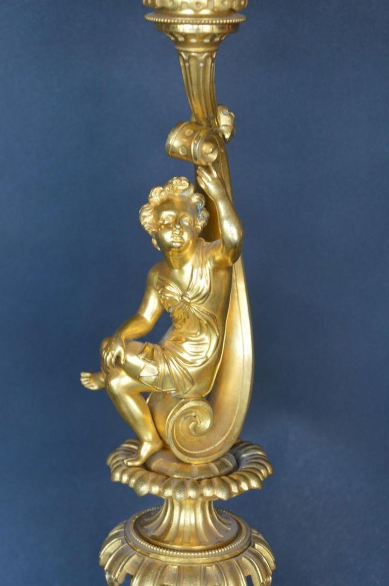 Pair of 19th Century Italian Candelabras In Good Condition For Sale In Los Angeles, CA
