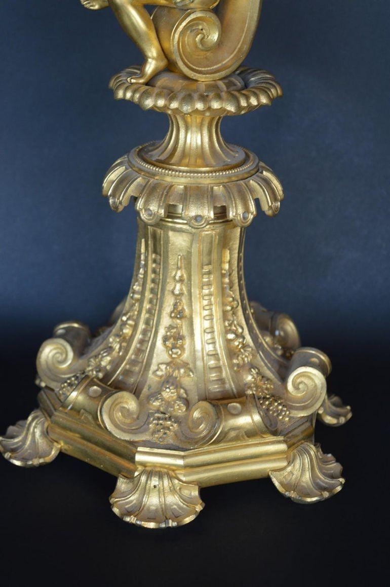 Pair of 19th Century Italian Candelabras For Sale 3