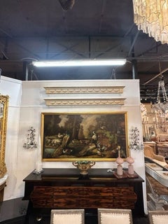 Pair of 19th Century Italian Carved and Parcel Gilt Window Valences