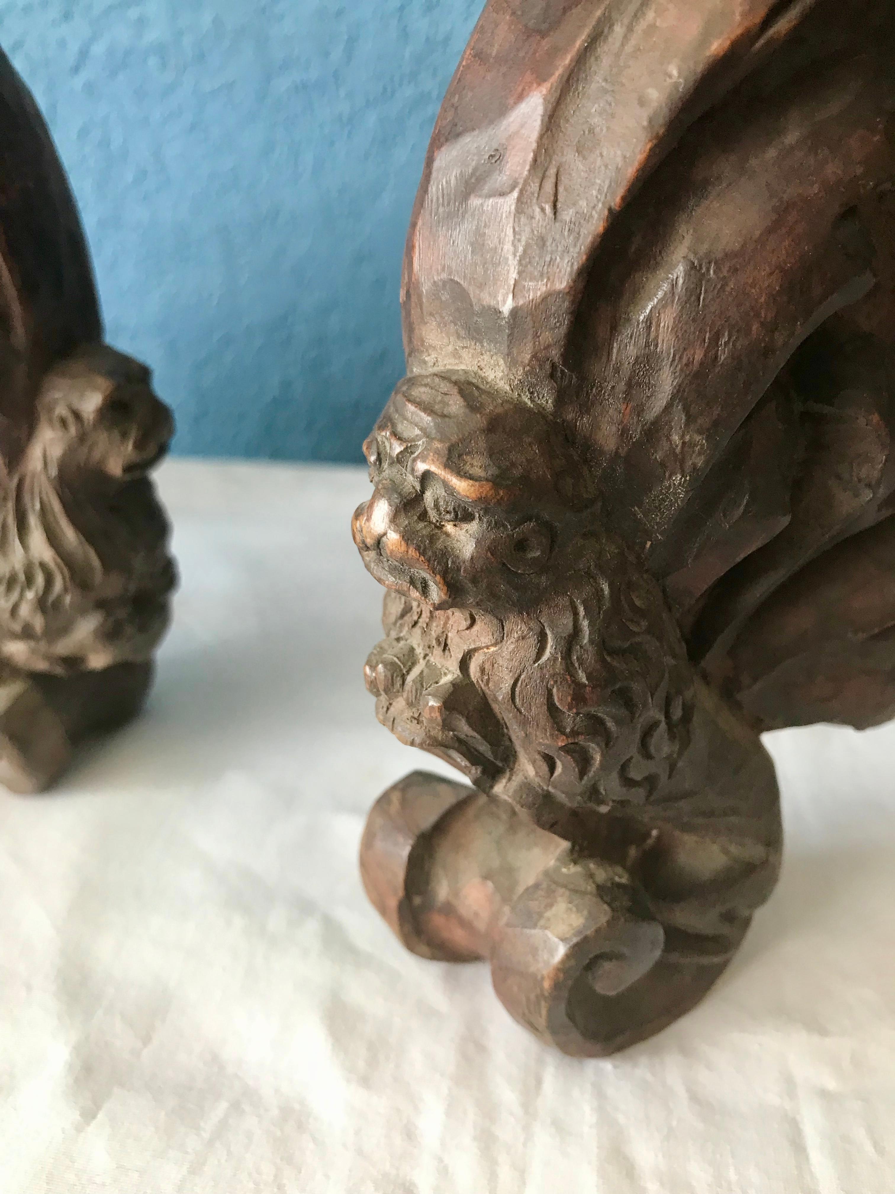Pair of 19th Century Italian Carved Candlesticks 4
