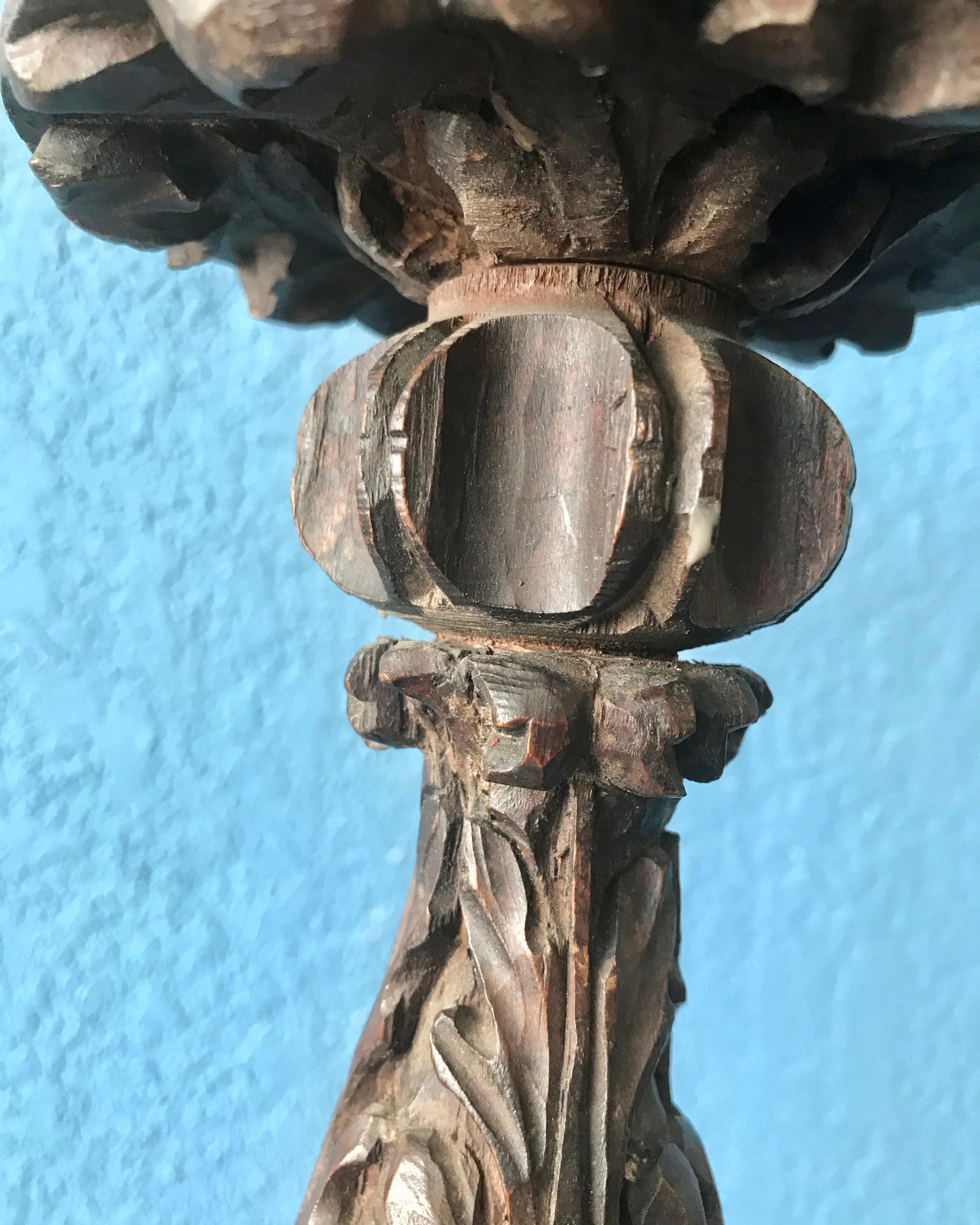 Pair of 19th Century Italian Carved Candlesticks 11