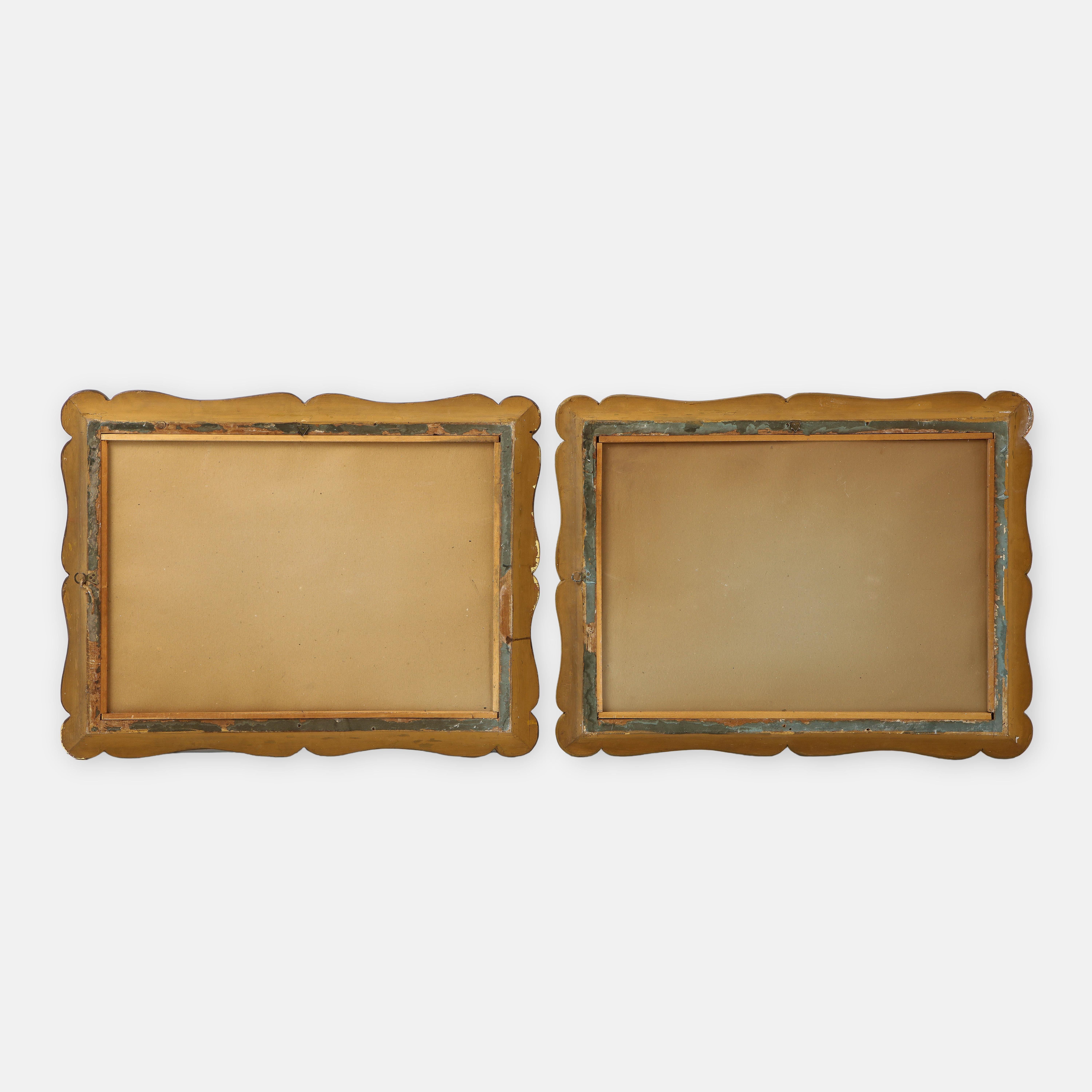 Pair of 19th Century Italian Carved Giltwood Mirrors For Sale 11