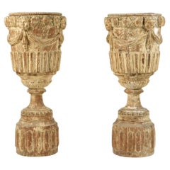Antique Pair of 19th Century Italian Carved Pedestals