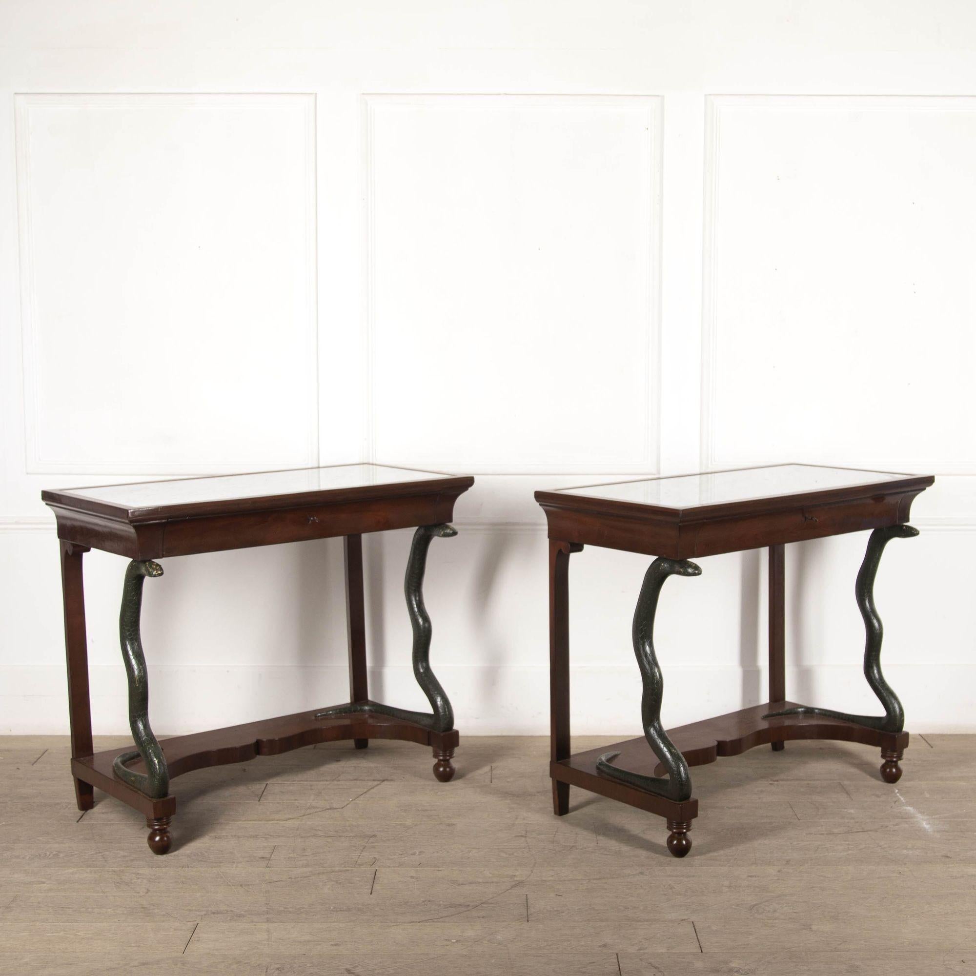 Pair of 19th Century Italian Console Tables For Sale 2