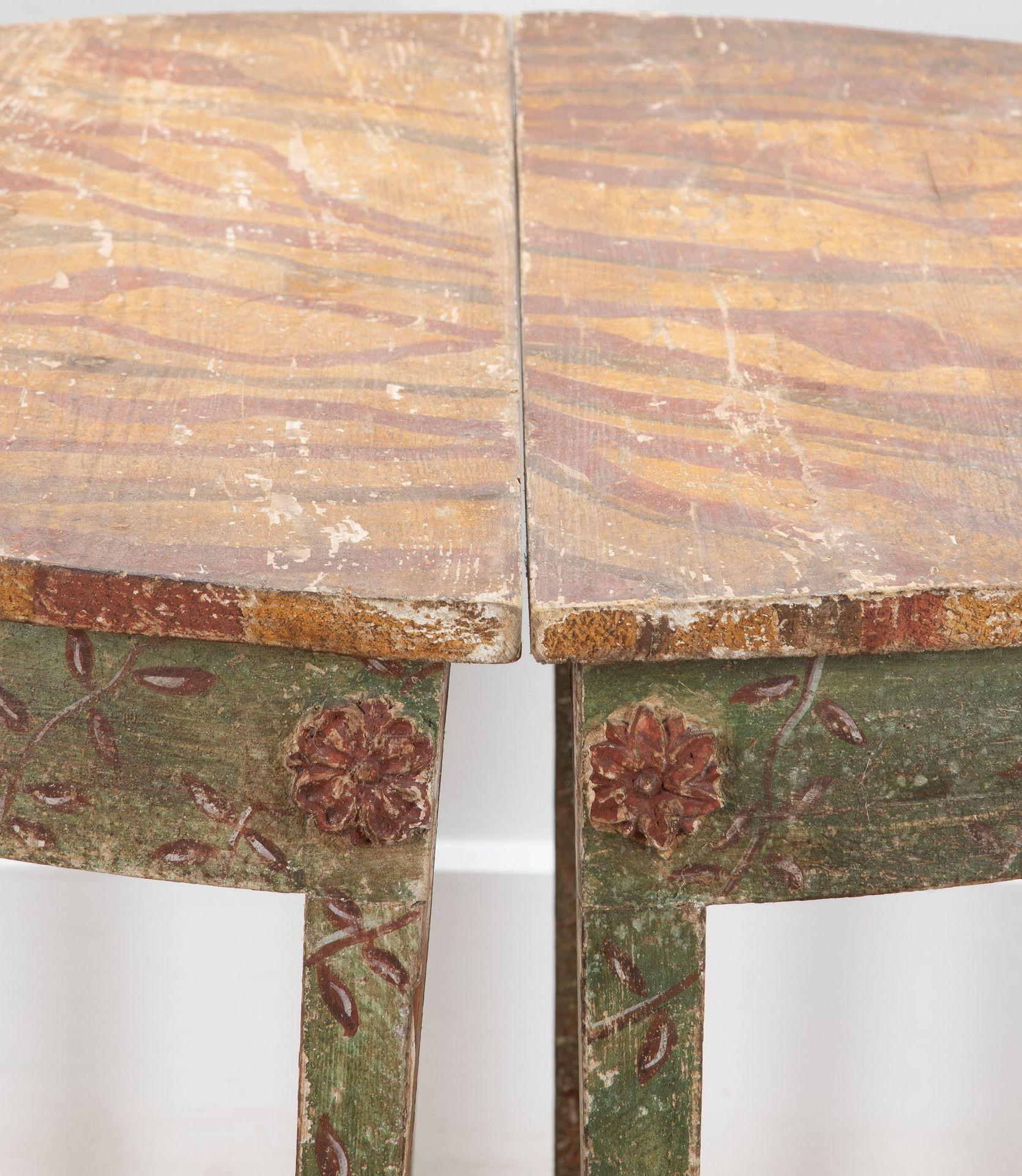 Pair of 19th Century Italian Demi Lune Tables For Sale 8