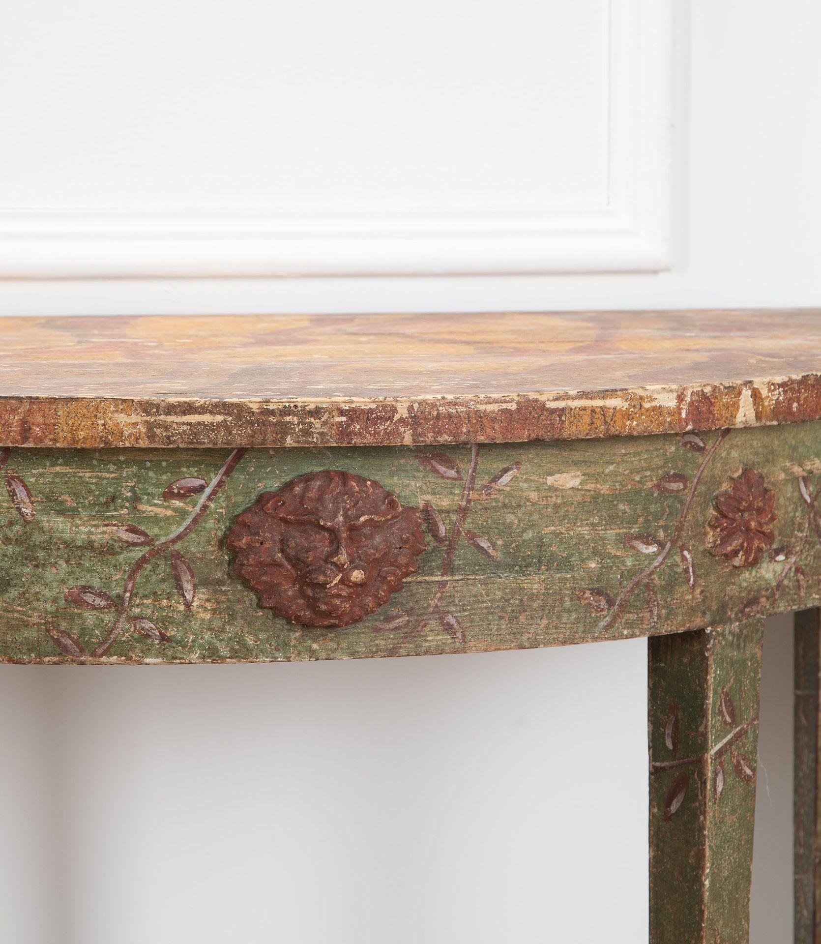 Pair of 19th Century Italian Demi Lune Tables For Sale 9