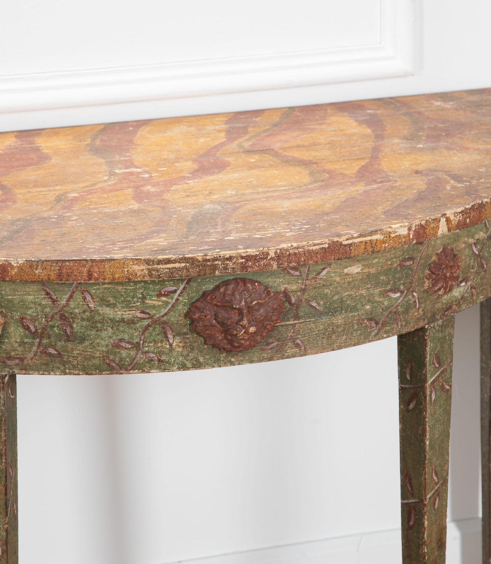 Pair of 19th Century Italian Demi Lune Tables For Sale 12