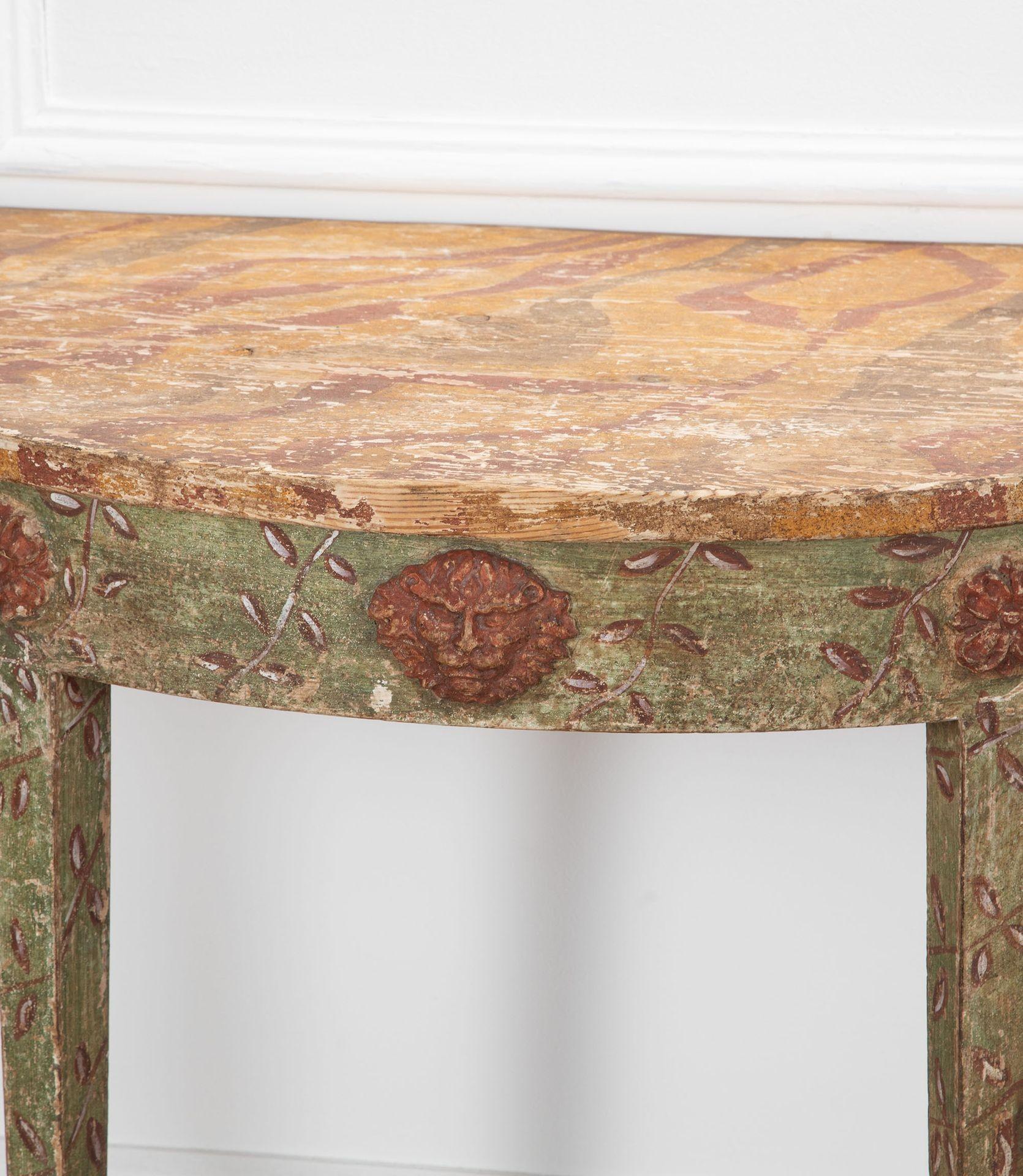 Pair of 19th Century Italian Demi Lune Tables For Sale 13