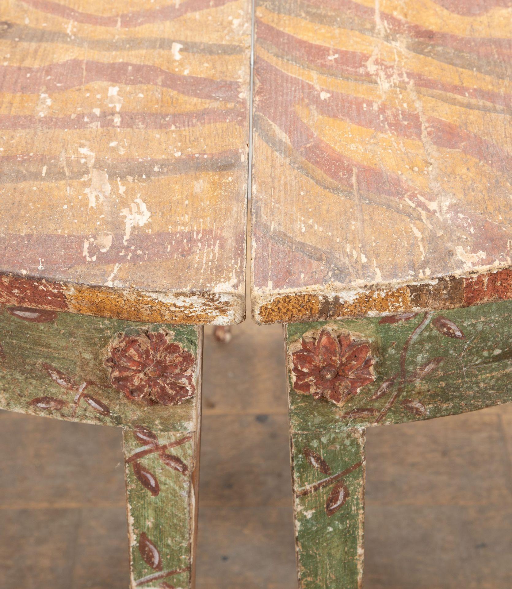 Pair of 19th Century Italian Demi Lune Tables For Sale 4
