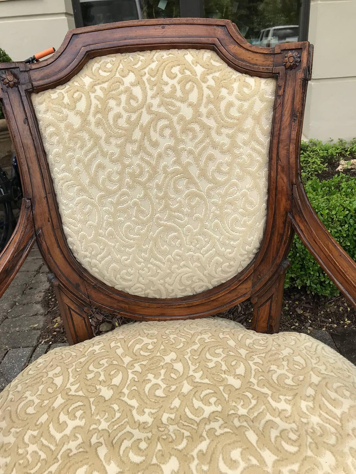 Pair of 19th Century Italian Directoire Style Armchairs, Shield Back 5