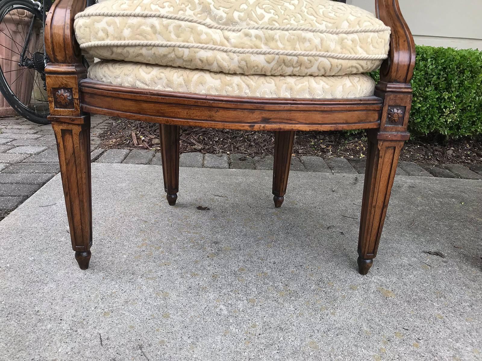 Pair of 19th Century Italian Directoire Style Armchairs, Shield Back 6
