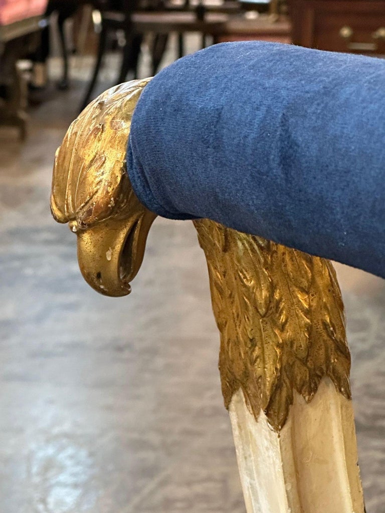 Pair of 19th Century Italian Empire Carved and Parcel Gilt Benches For ...