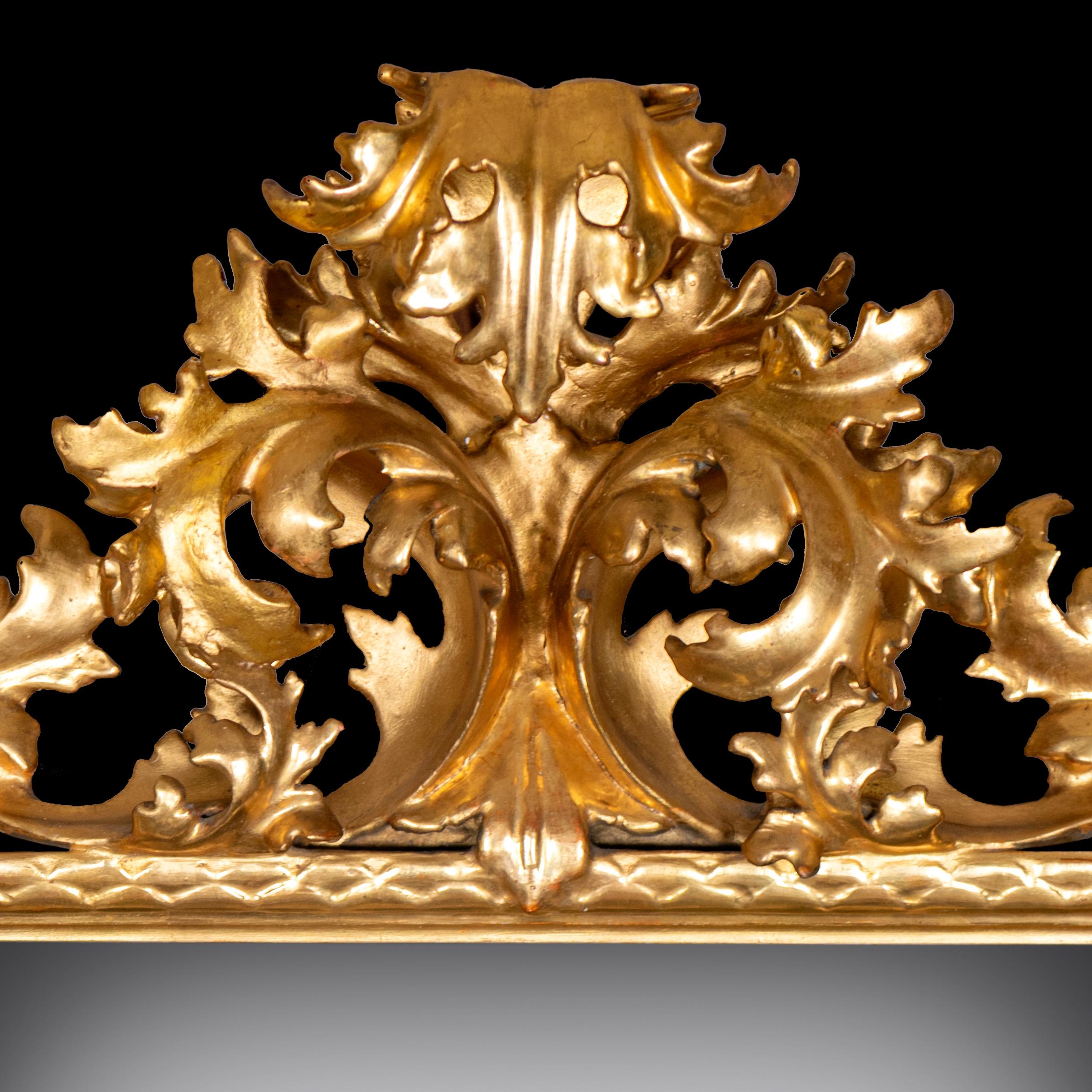 Paire de miroirs en bois doré Florentine, Italie, 19e siècle Excellent état - En vente à Dublin, IE