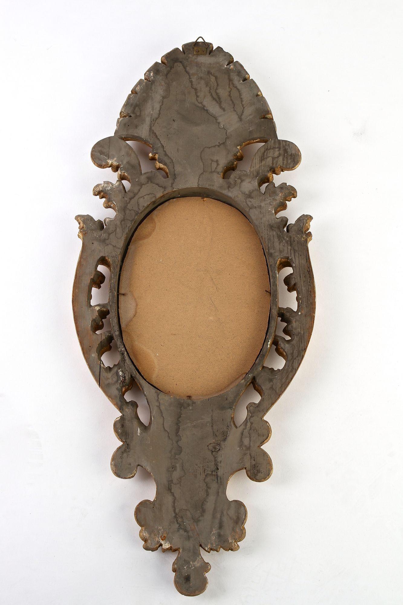 Pair Of 19th Century Italian Gilt Wall Mirrors, Handcarved - IT ca. 1850 en venta 3