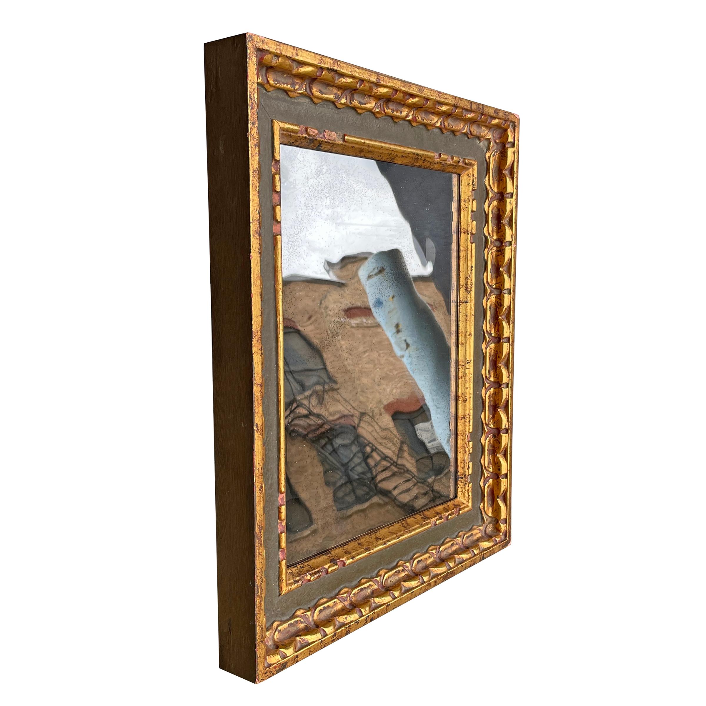 Ein Paar italienische gerahmte Spiegel aus vergoldetem Holz aus dem 19. Jahrhundert im Zustand „Gut“ im Angebot in Chicago, IL