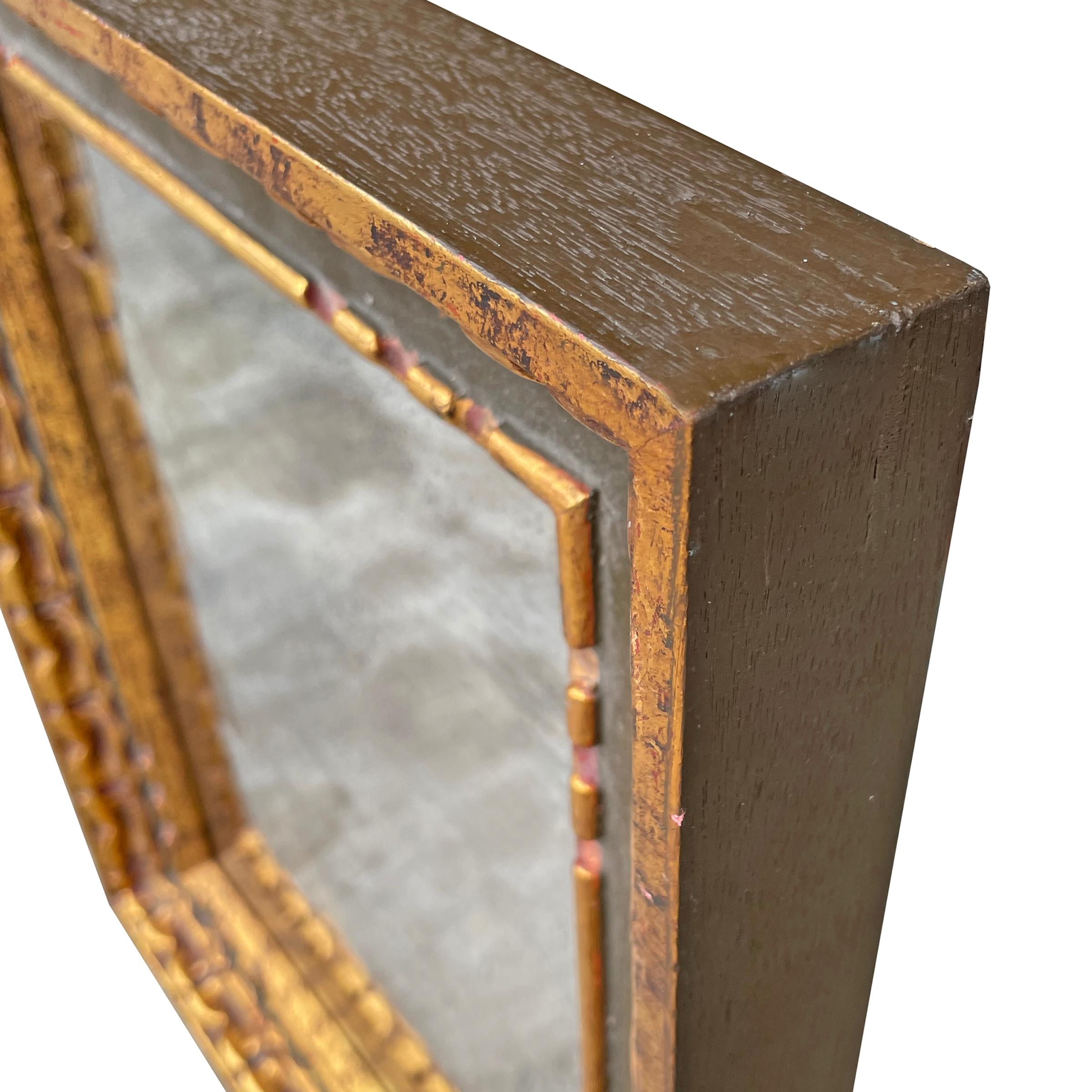 Ein Paar italienische gerahmte Spiegel aus vergoldetem Holz aus dem 19. Jahrhundert im Angebot 1