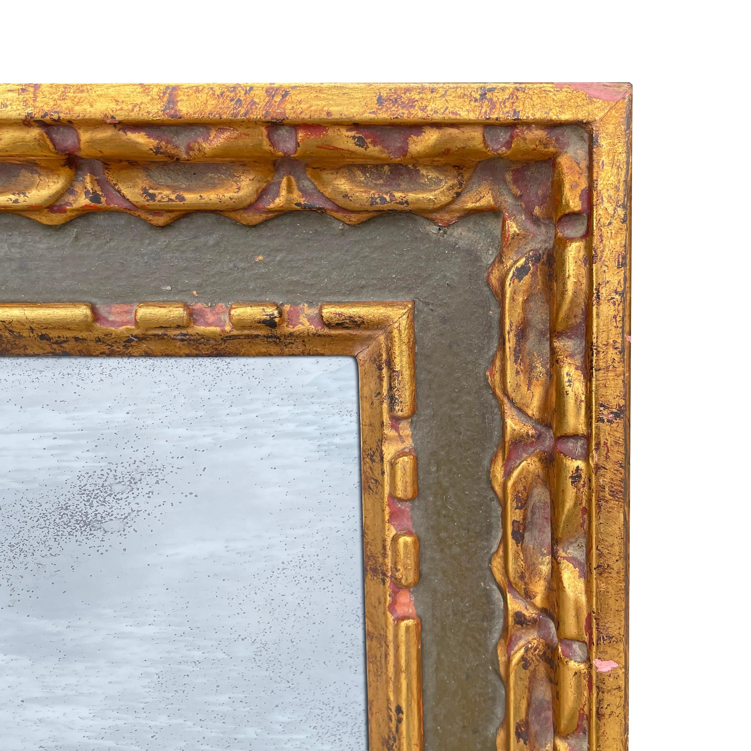 Pair of 19th Century Italian Gilt Wood Framed Mirrors For Sale 4
