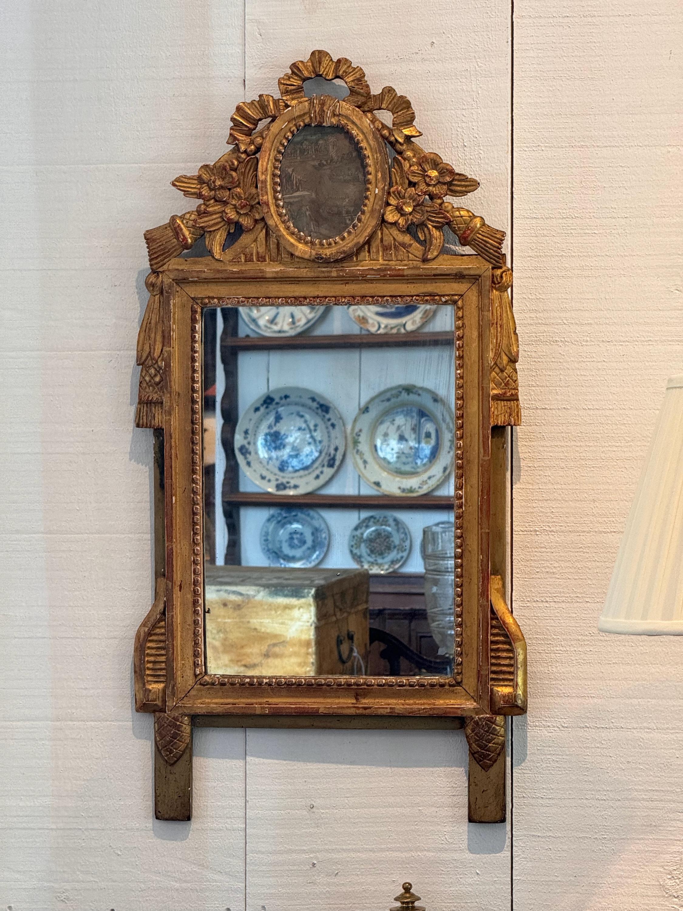 XIXe siècle Paire de miroirs italiens en bois doré du 19e siècle en vente