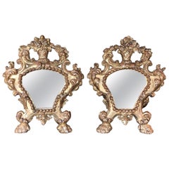 Pair of 19th Century Italian Giltwood Mirrors