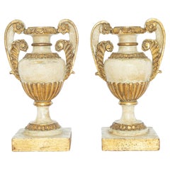Pair of 19th Century Italian Giltwood Palm Holders / Lamp Bases