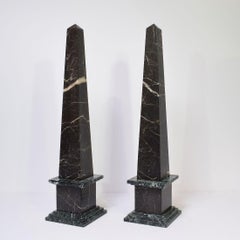 Pair of 19th Century Italian Grand Tour Marble Obelisks