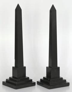 Pair of Italian, 19th Century Italian Grand Tour Marble Obelisks, Sculptures