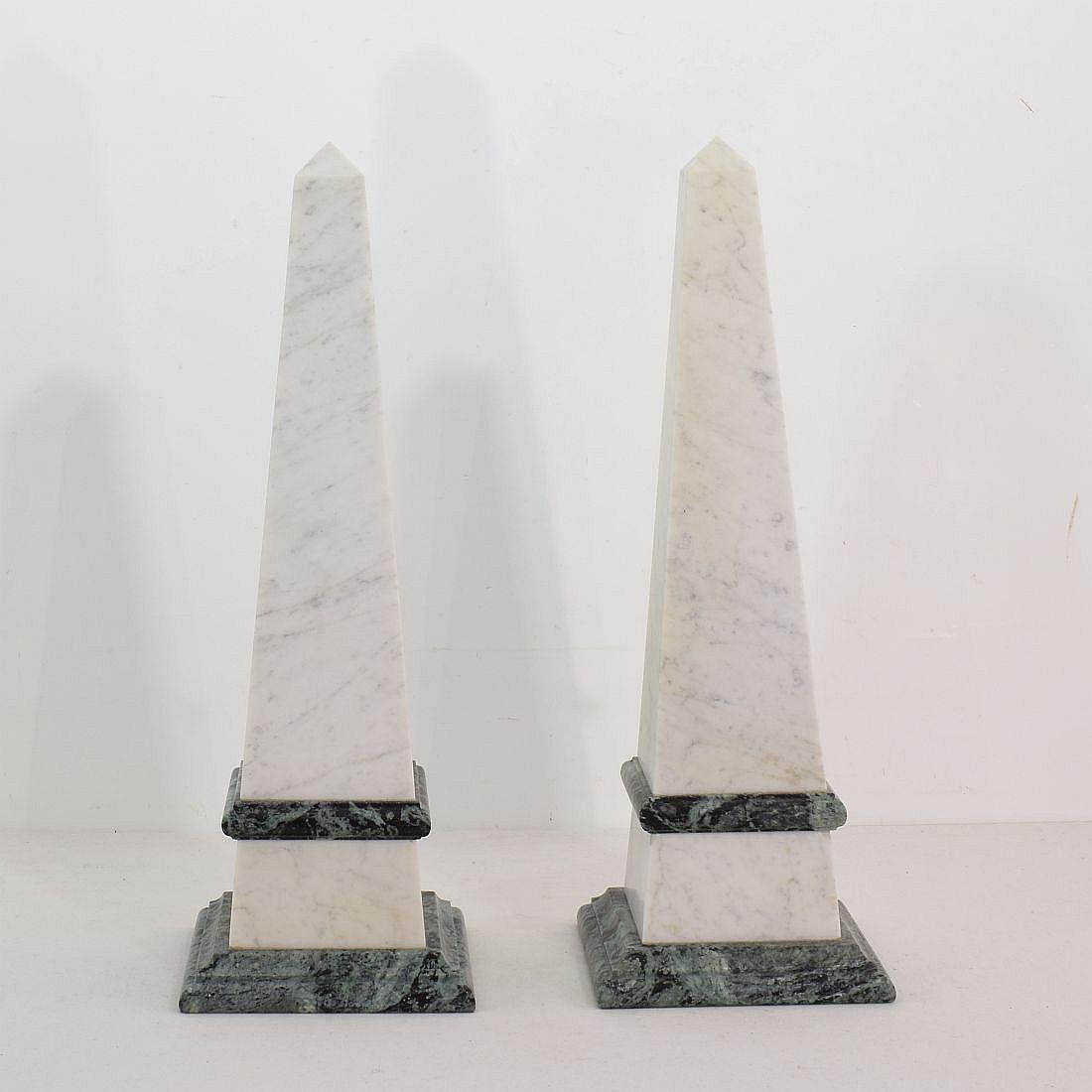 Pair of 19th Century Italian Grand Tour Marble Obelisks 2
