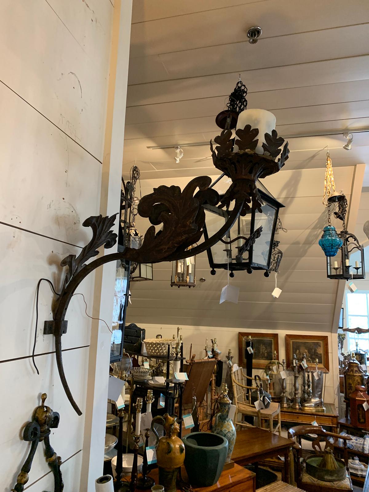 Pair of 19th Century Italian Iron Sconces For Sale 9