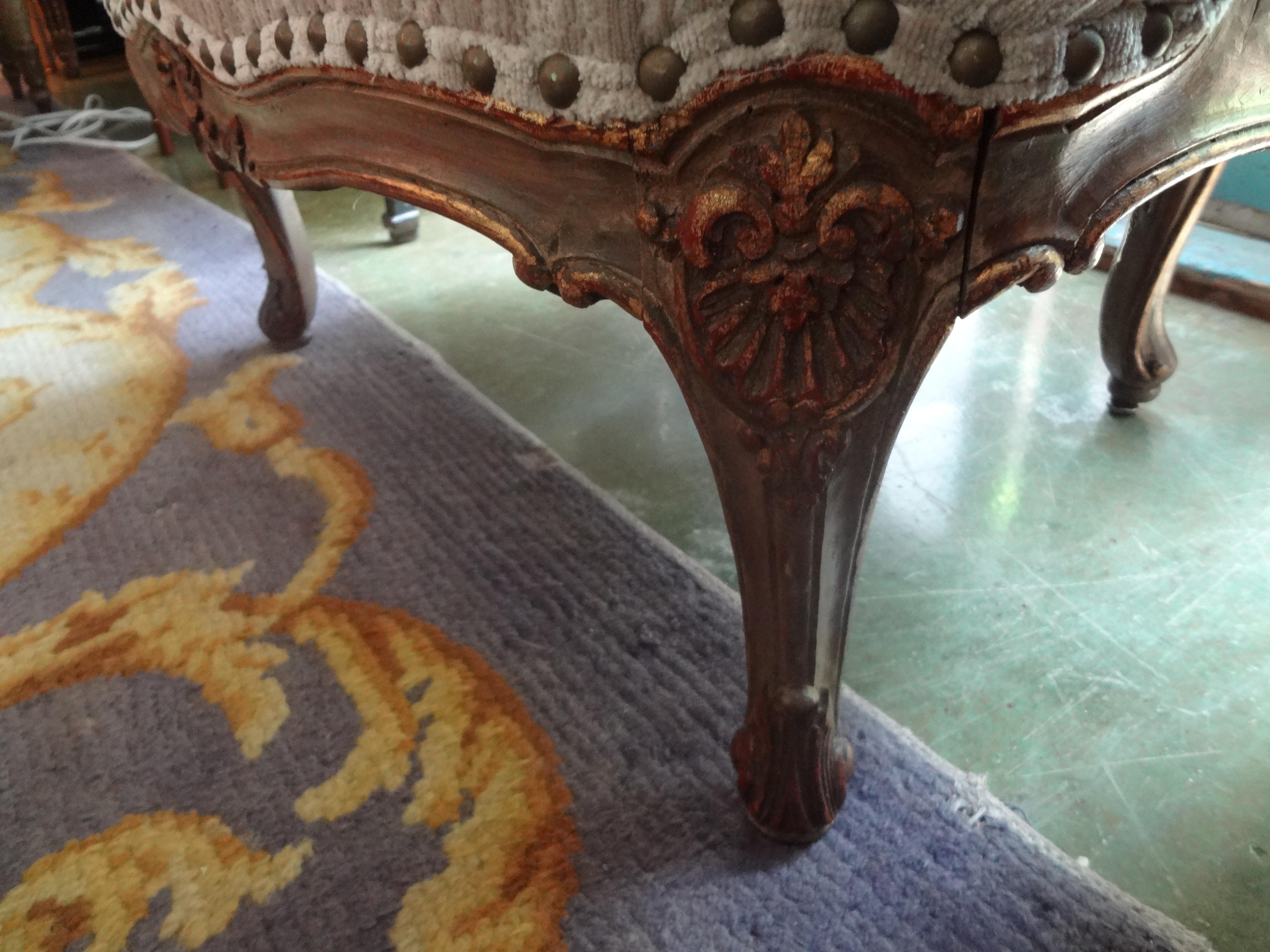 Pair of 19th Century Italian Louis XV Style Bergères For Sale 5