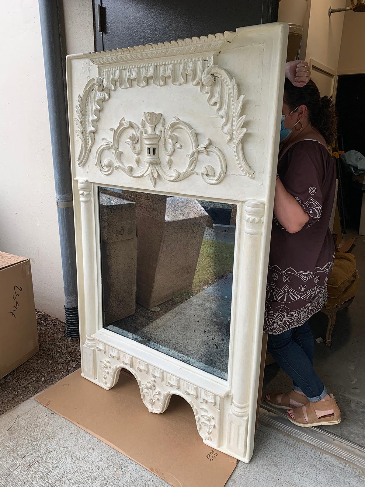 Pair of 19th Century / 20th Century Italian Hand Carved Mirrors  Custom Finish 3