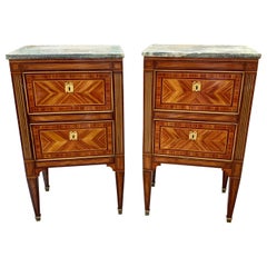 Pair of 19th Century Italian Neoclassical Inlaid Side Tables Pair of 19th Century Italian Neoclassical Inlaid Side Tables